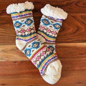 Brand New Sherpa Lined Slipper Socks Women’s One Size